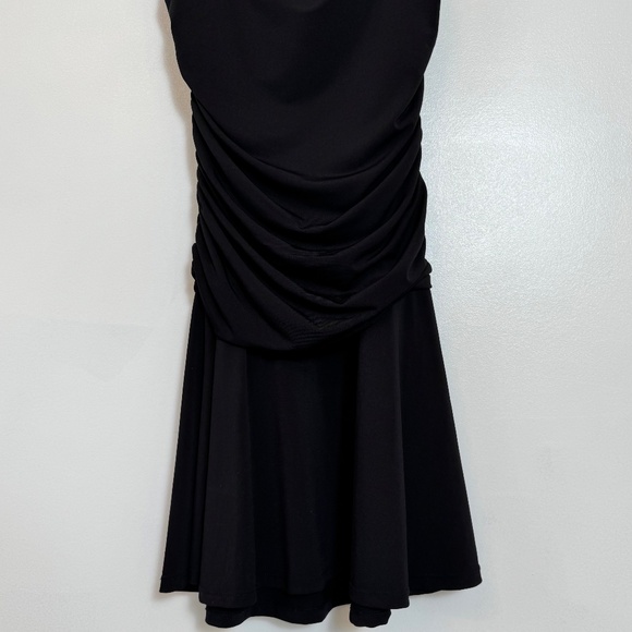 NWOT House of Harlow Strapless Black Mini Dress Ruching A-line Skirt Size S - Picture 7 of 15